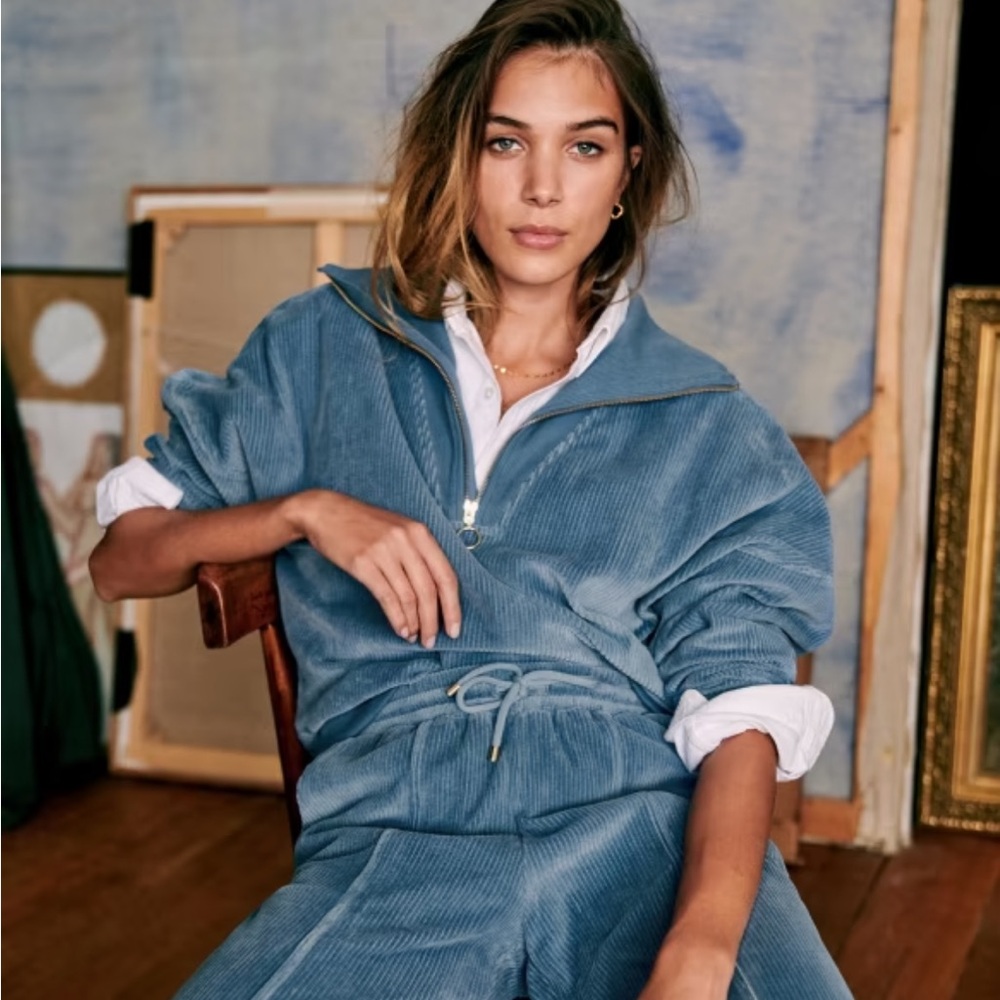 Sezane Salome sweatshirt, vintage blue